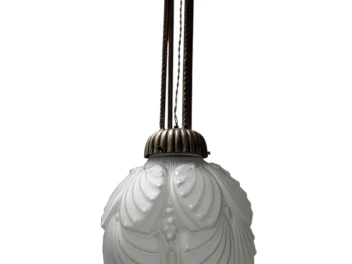 Art Deco Muller Frères Luneville Style Pendant Light, 1930s